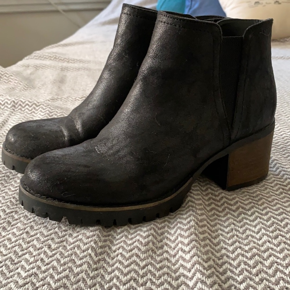 Black booties size 8